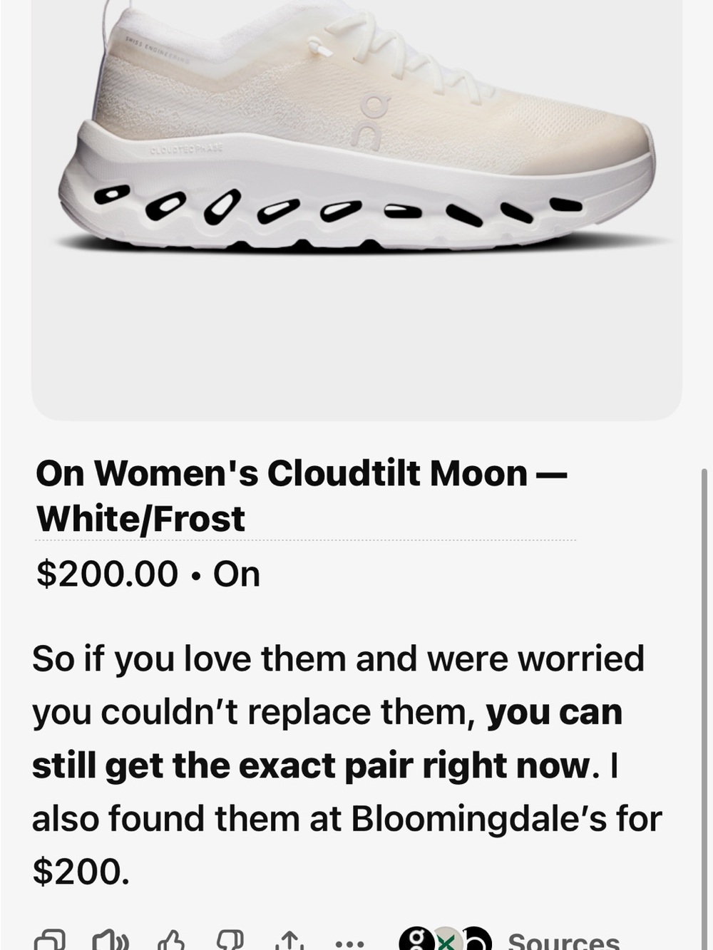 On Running Women's Cloudtilt — White/Cream Accent